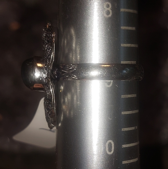 Labradorite Flower Filigree Ring Size 9 - Picture 7 of 7